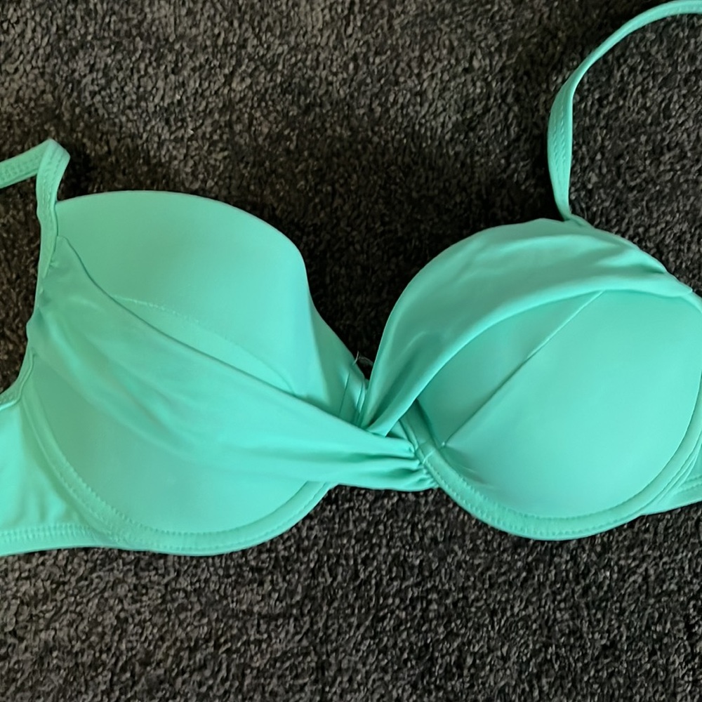 Candies teal blue swim top. Size medium.